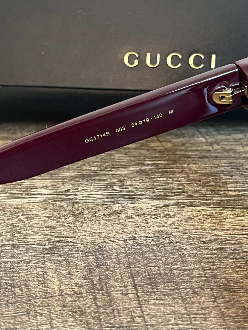 Gucci GG1714S-003 Burgundy Cat-Eye 54mm Sunglasses